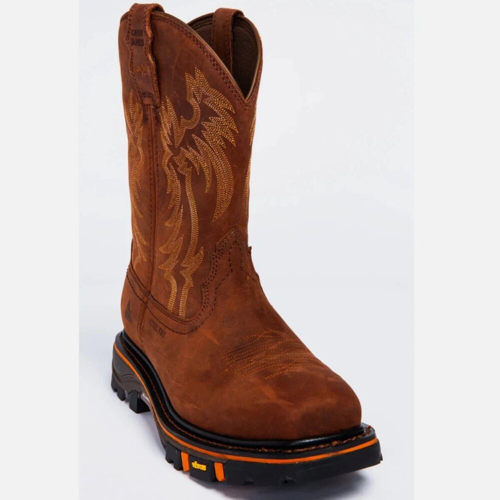 New CODY JAMES MEN'S 11" DECIMATOR WESTERN WORK BOOTS size 9.5 D Steel toe